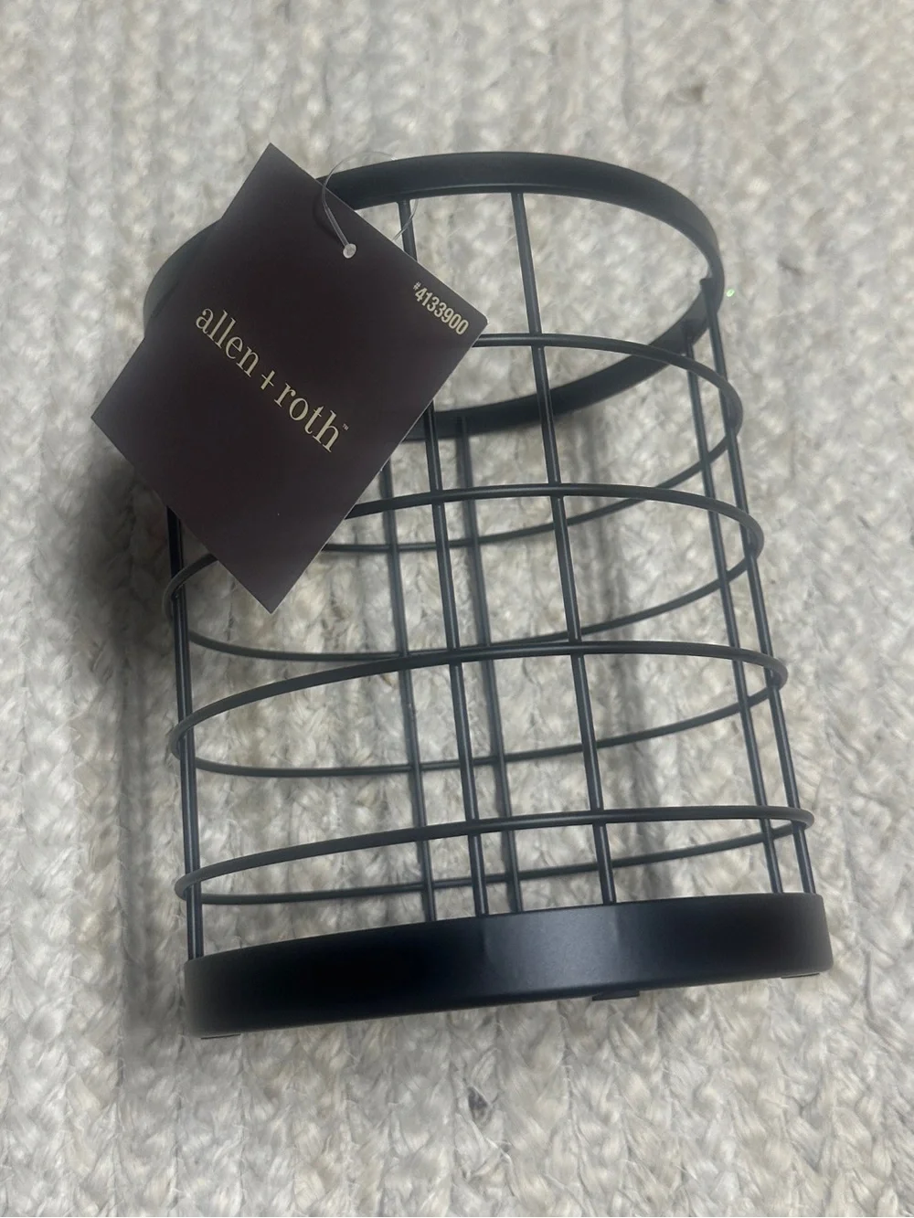 NEW Allen + Roth Matte Black Utensil Holder - Picture 2 of 5